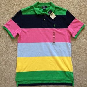 NWT Multicolored Striped Boy's Polo